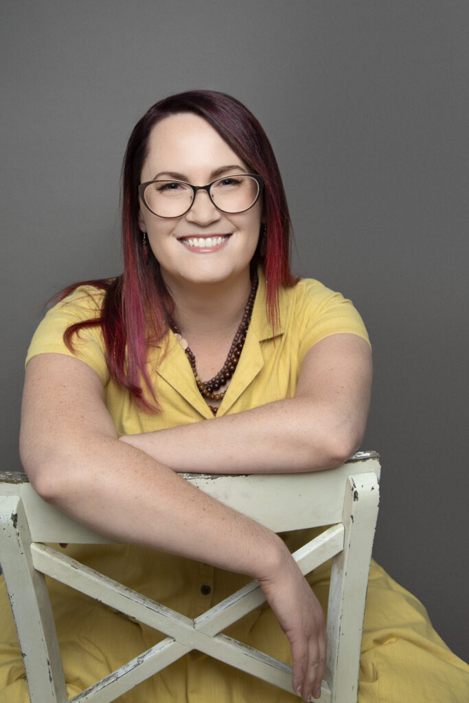 Professional headshot of a woman from a brand experience session with Redhead Creative Media in Chapel Hill, NC.