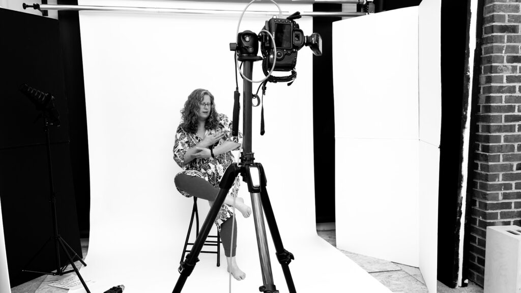 Behind-the-scenes of Jennifer's Postpartum Project session by Redhead Creative Media in Chapel Hill, NC.